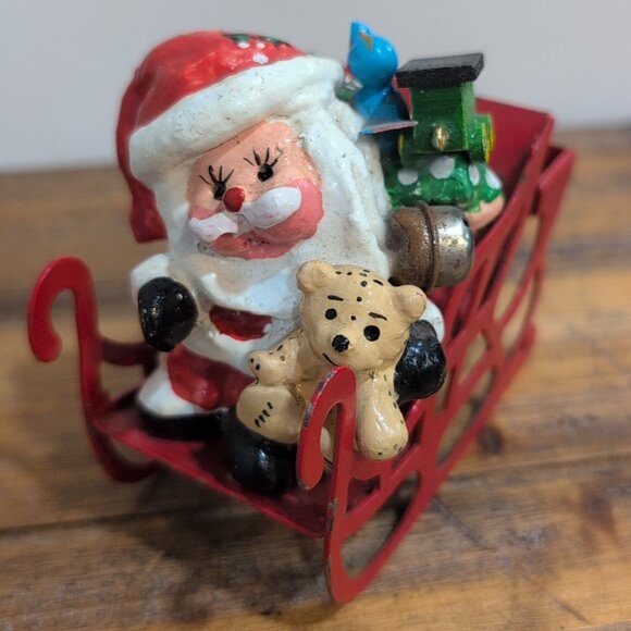 Lucy Rigg Other - Vintage Santa Claus In A Sleigh 1978 Lucy Rigg Decoration